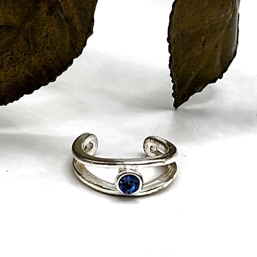 "5/$25" Premier Designs Blue Stone Silvertone Toe Ring
